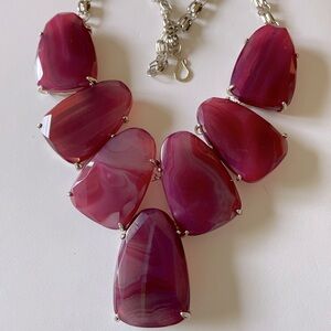 Kendra Scott HTF pink agate Harlow
